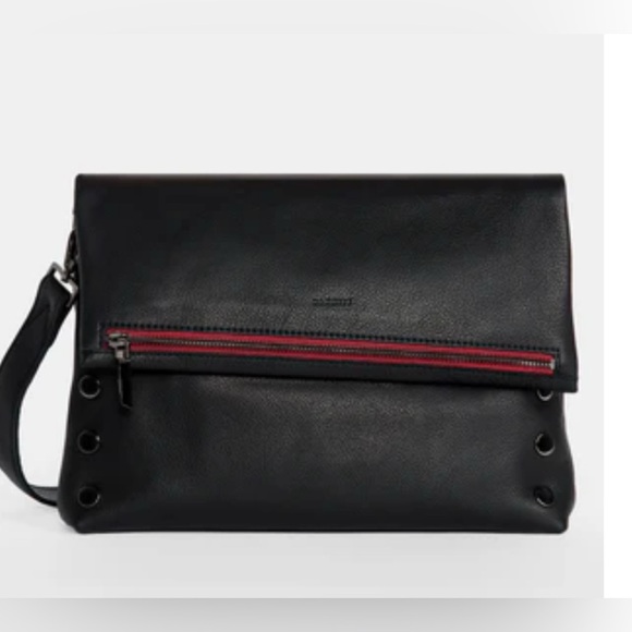Hammitt VIP crossbody large black with red zipper. NWT
